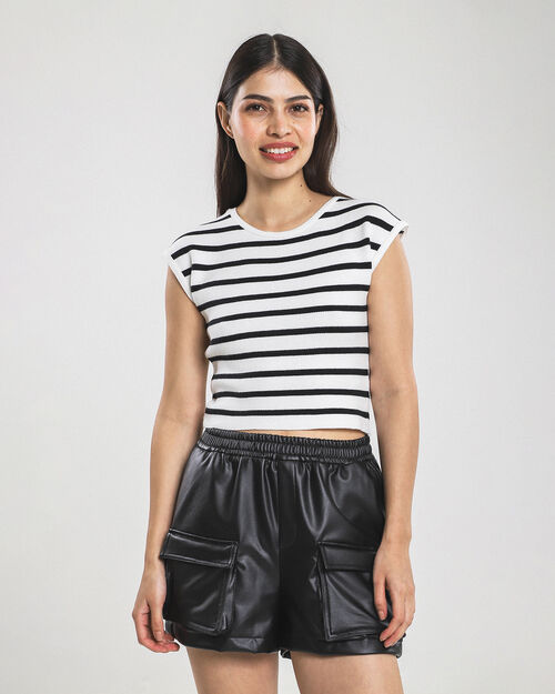 Crop Top Rayas Punto